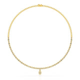 Baguette Cut Lab Created Diamond 3.53 CT Necklace