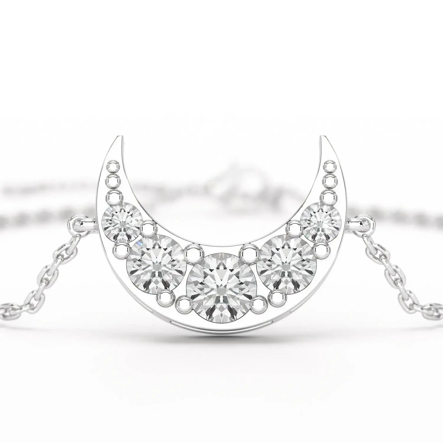 1.3 CT Lab Diamond Crescent Moon Bracelet Jama Jewels