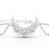 1.3 CT Lab Diamond Crescent Moon Bracelet