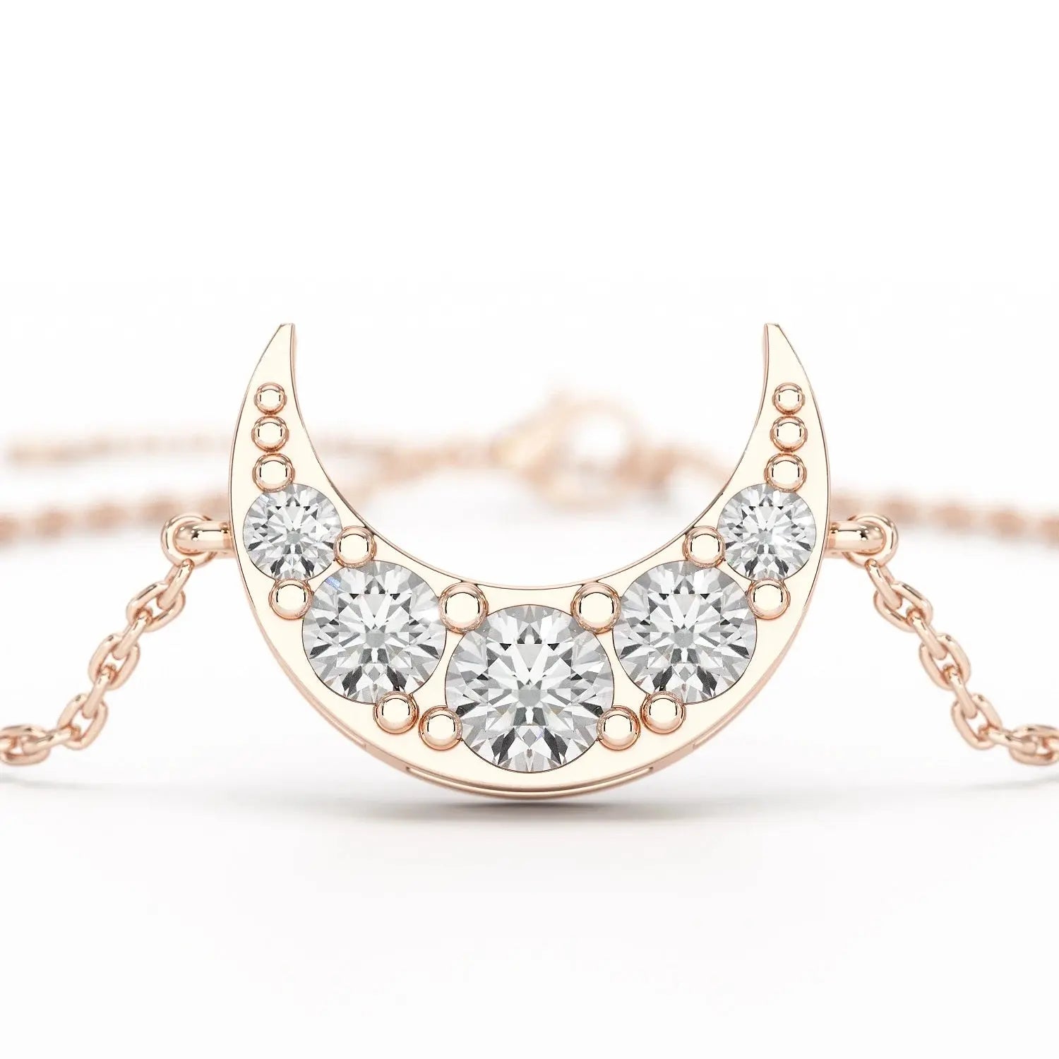 1.3 CT Lab Diamond Crescent Moon Bracelet Jama Jewels