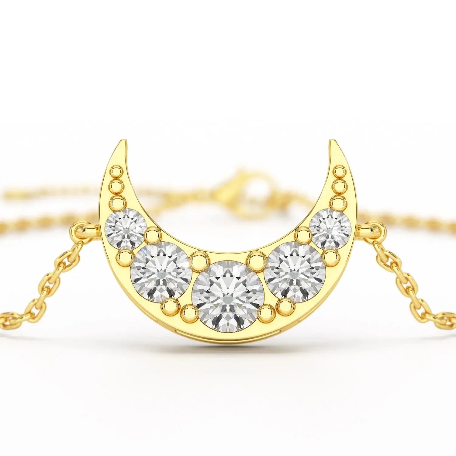 1.3 CT Lab Diamond Crescent Moon Bracelet Jama Jewels