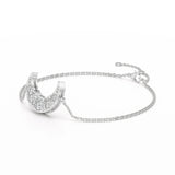 1.3 CT Lab Diamond Crescent Moon Bracelet