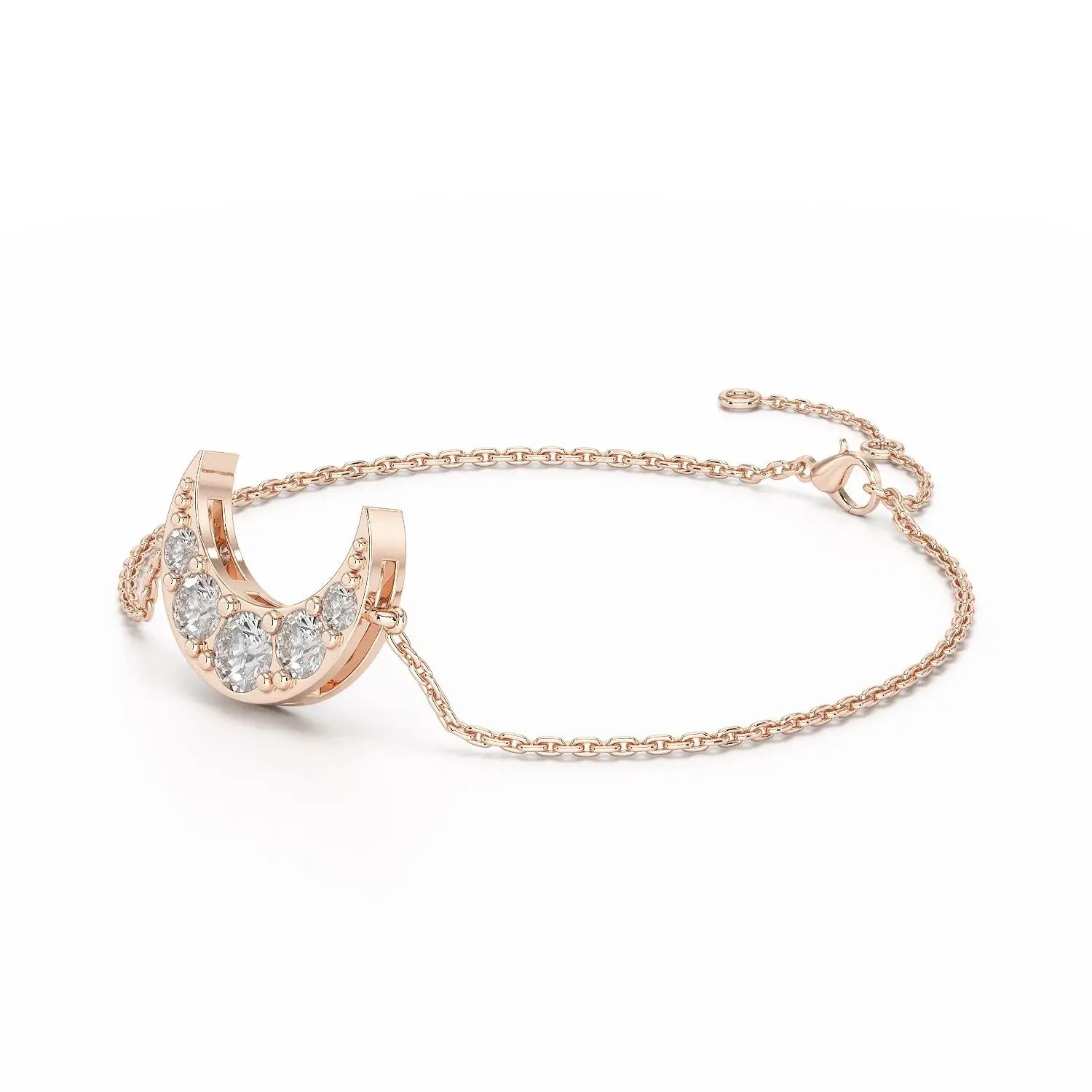 1.3 CT Lab Diamond Crescent Moon Bracelet Jama Jewels