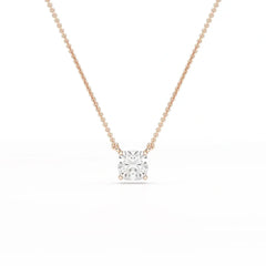 1 CT Cushion Solitaire Lab Grown Diamond Pendant