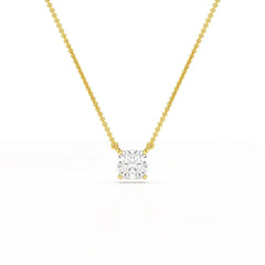 1 CT Cushion Solitaire Lab Grown Diamond Pendant