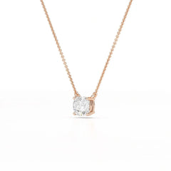 1 CT Cushion Solitaire Lab Grown Diamond Pendant