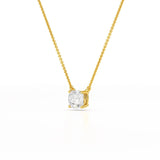 1 CT Cushion Solitaire Lab Grown Diamond Pendant