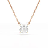 1 CT Cushion Solitaire Lab Grown Diamond Pendant