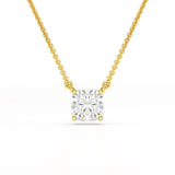 1 CT Cushion Solitaire Lab Grown Diamond Pendant