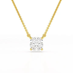 1 CT Cushion Solitaire Lab Grown Diamond Pendant