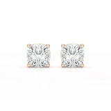 1 CT Cushion Lab Diamond Stud Earrings