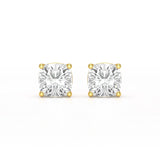 1 CT Cushion Lab Diamond Stud Earrings