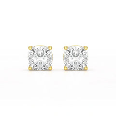 1 CT Cushion Lab Diamond Stud Earrings