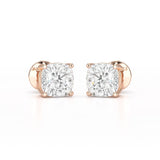 1 CT Cushion Lab Diamond Stud Earrings