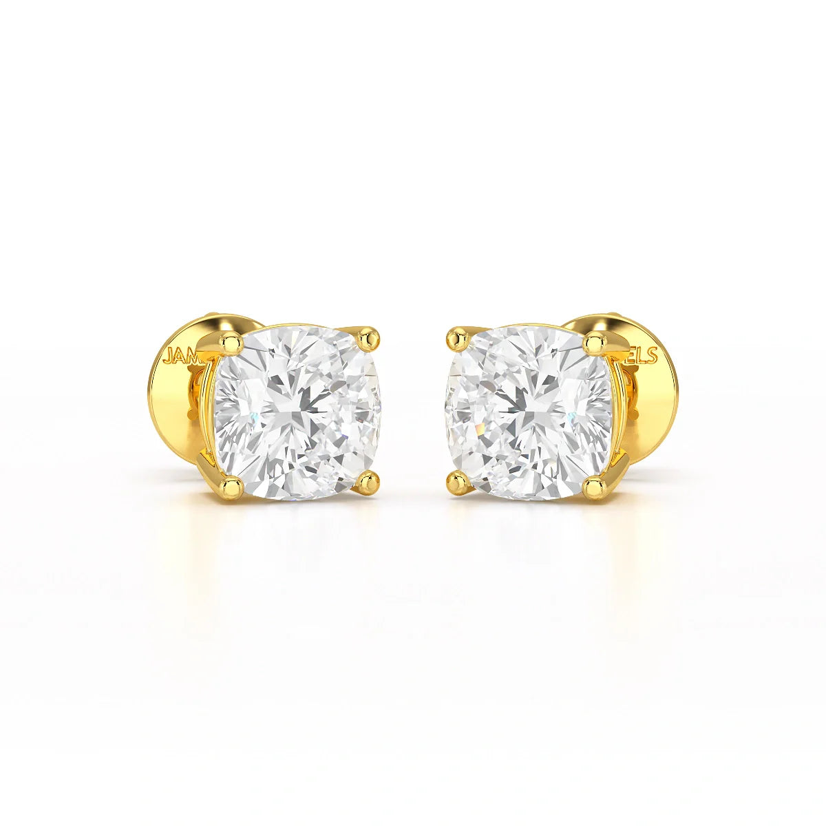 1 CT Cushion Lab Diamond Stud Earrings