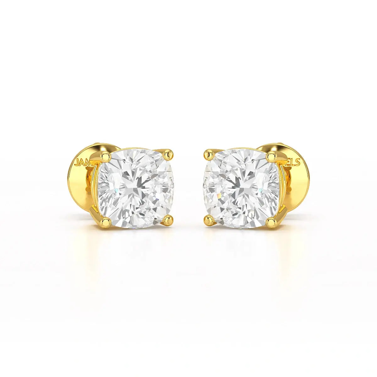 1 CT Cushion Lab Diamond Stud Earrings