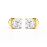 1 CT Cushion Lab Diamond Stud Earrings