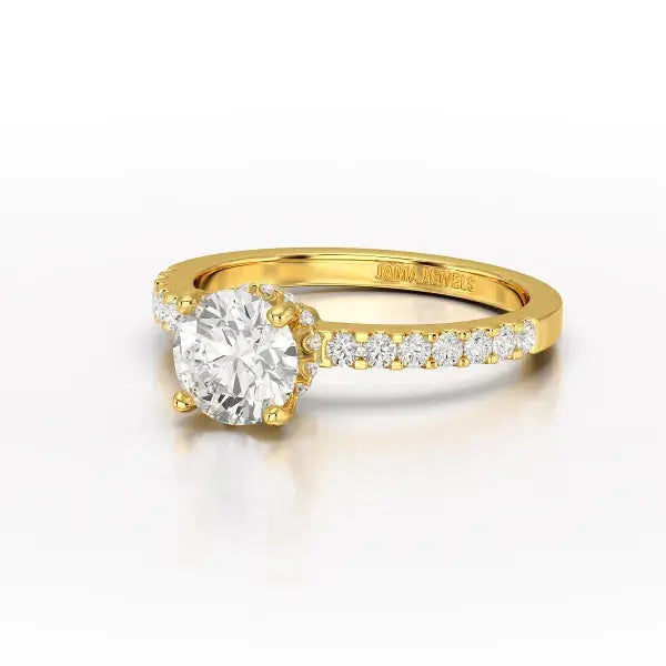 1.36 CT Round Cut Lab Grown Diamond Ring Jama Jewels