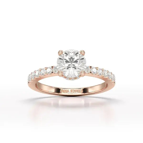 1.36 CT Round Cut Lab Grown Diamond Ring Jama Jewels
