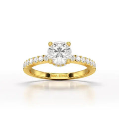 1.36 CT Round Cut Lab Grown Diamond Ring Jama Jewels