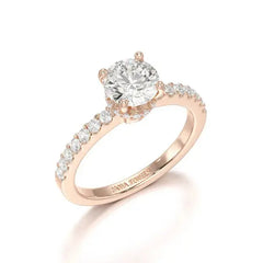 1.36 CT Round Cut Lab Grown Diamond Ring Jama Jewels