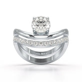 Curved Round Cut 1.3 CT Lab Diamond Ring