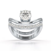 Curved Round Cut 1.3 CT Lab Diamond Ring