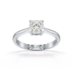1 Ct Cushion Cut Lab Diamond Solitaire Ring
