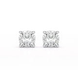 1 CT Cushion Lab Diamond Stud Earrings