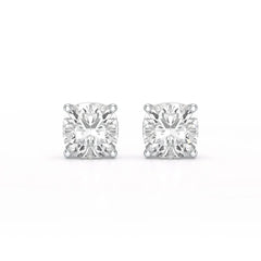 1 CT Cushion Lab Diamond Stud Earrings