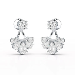 4.6 CT Lab Diamond Pear Cut Drop Earring