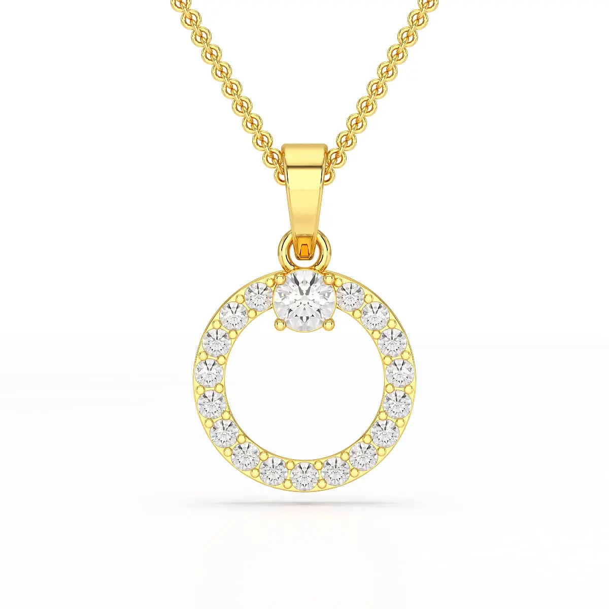 0.71 CT Lab Diamond Round Pendant