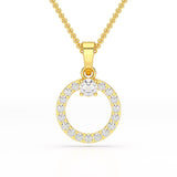 0.71 CT Lab Diamond Round Pendant
