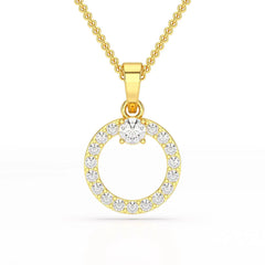 0.71 CT Lab Diamond Round Pendant