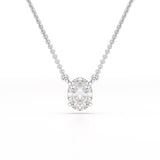 1 CT Oval Lab Grown Diamond Solitaire Pendant