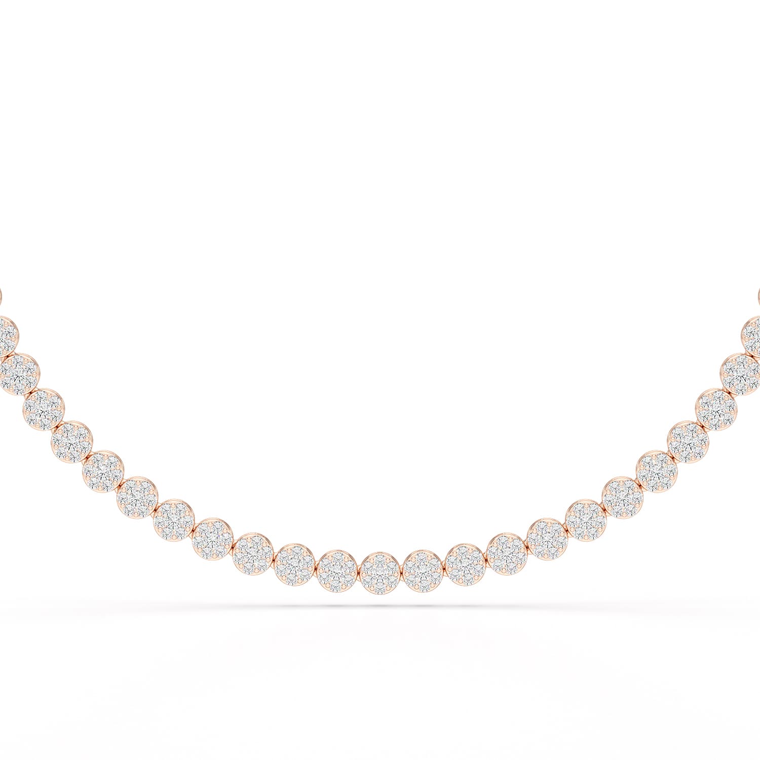 6.77 Carat Lab Diamond Riviere Necklace