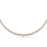 7.6 Carat Lab Diamond Round Riviere Necklace