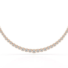 7.6 Carat Lab Diamond Round Riviere Necklace