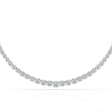 7.6 Carat Lab Diamond Round Riviere Necklace