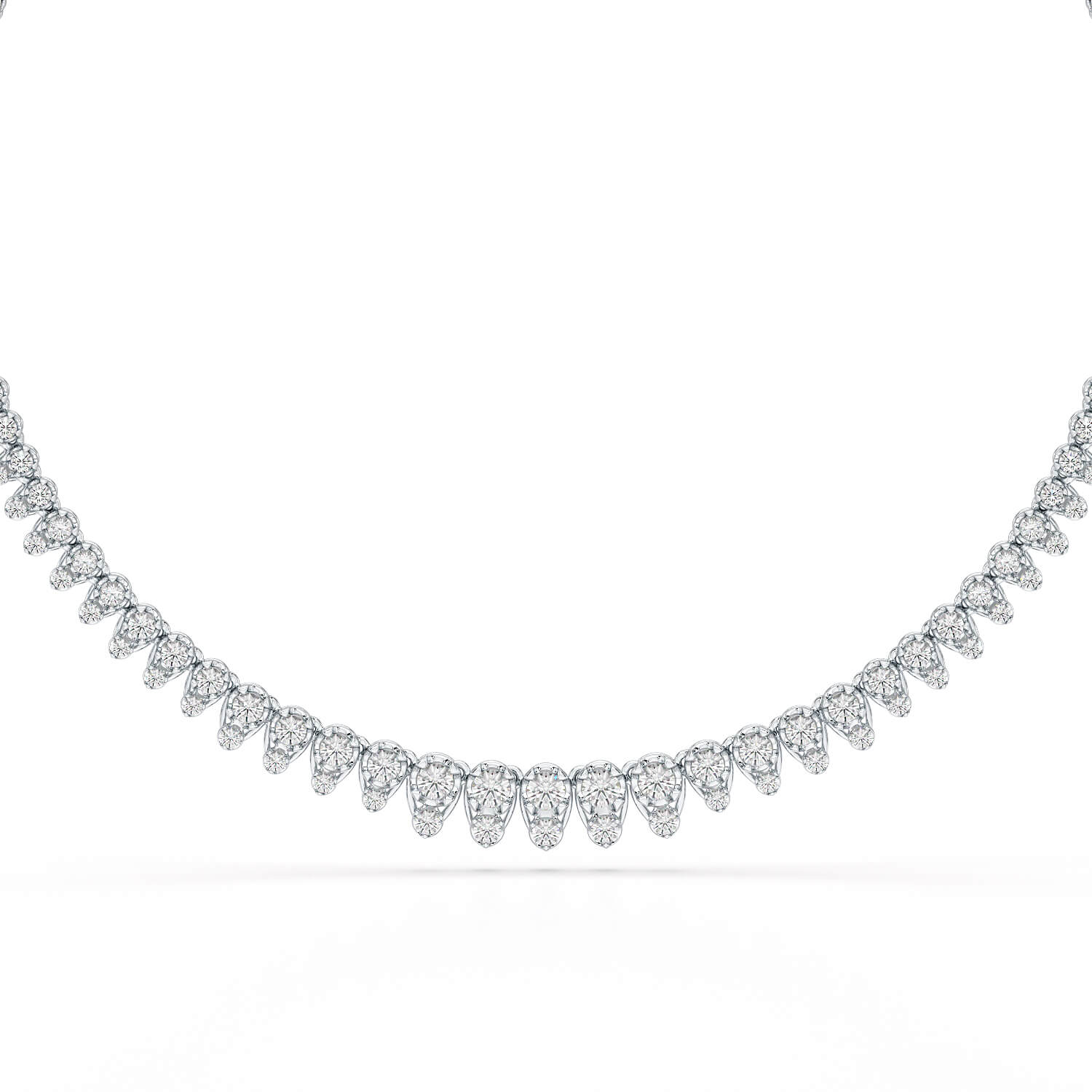 6.8 CT Classic Lab Diamond Collar Necklace