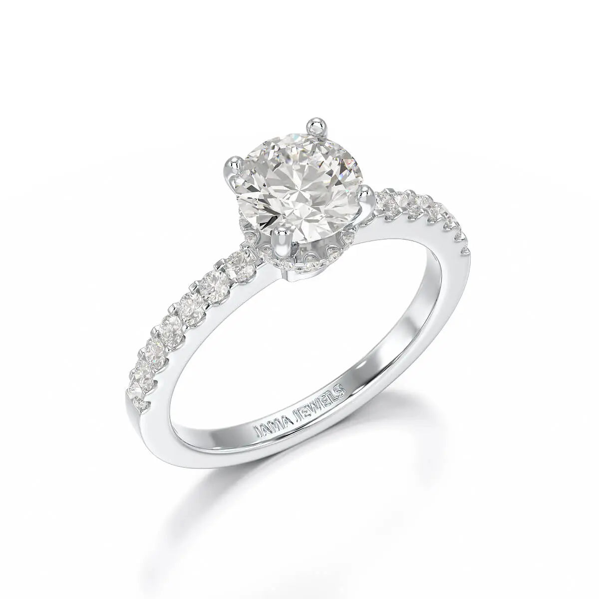 1.36 CT Round Cut Lab Grown Diamond Ring Jama Jewels