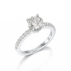 1.36 CT Round Cut Lab Grown Diamond Ring Jama Jewels