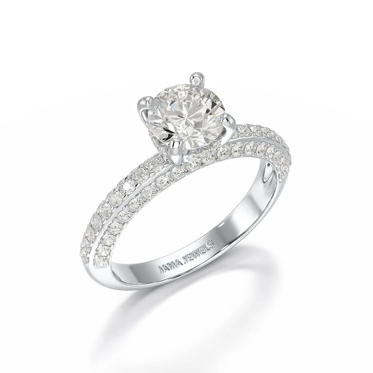 Classic Round Cut 1.77 CT Lab Diamond Ring Jama Jewels