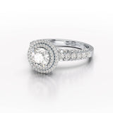 White Gold 2.3 CT Lab Diamond Engagement Ring - Jama Jewels