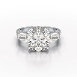 6.56 CT Three Stone Lab Diamond Ring - Jama Jewels