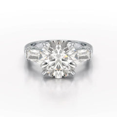6.56 CT Three Stone Lab Diamond Ring - Jama Jewels