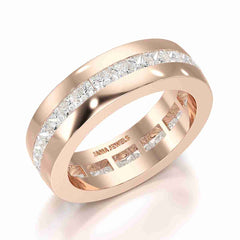 3 CT Princess Shape Lab Diamond Men's Ring Jama Jewels