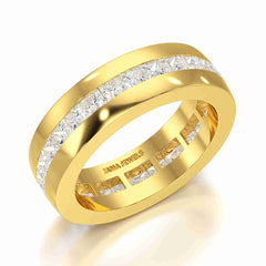 3 CT Princess Shape Lab Diamond Men's Ring Jama Jewels