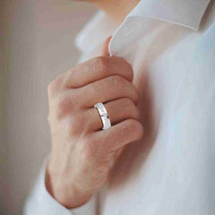 3 CT Princess Shape Lab Diamond Men's Ring Jama Jewels