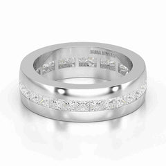 3 CT Princess Shape Lab Diamond Men's Ring Jama Jewels